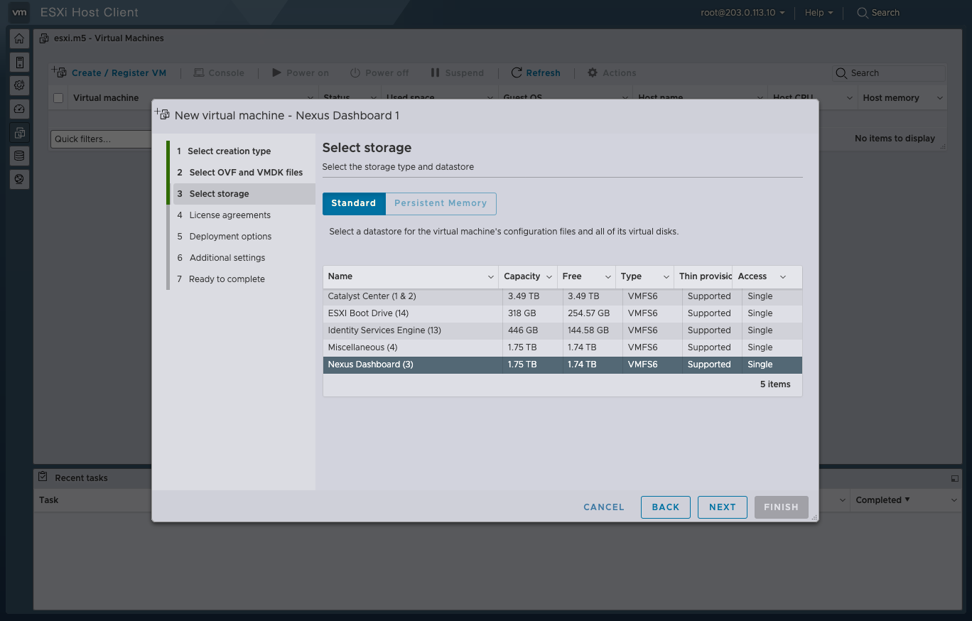 ESXi Datastore Selection