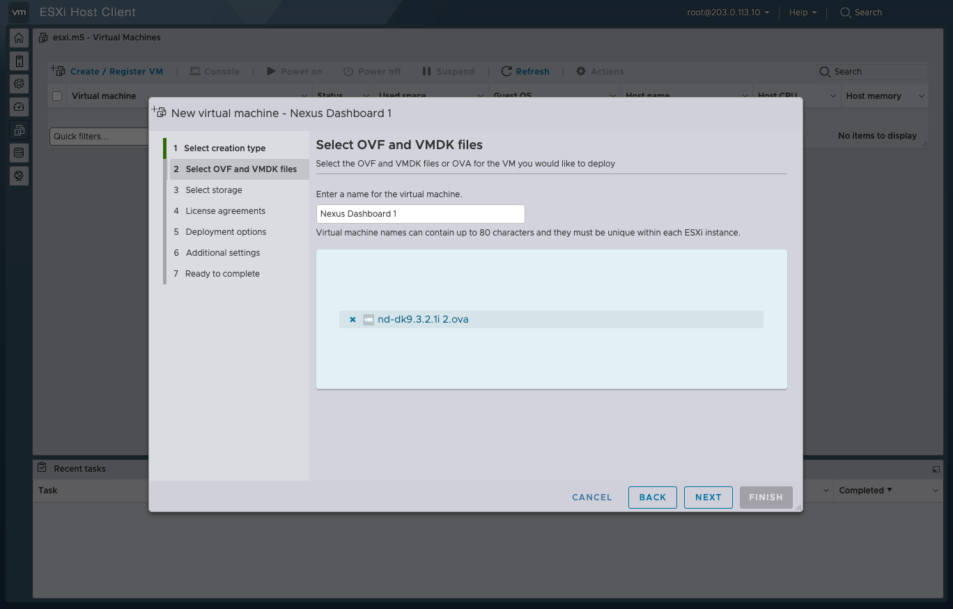 ESXi Name & OVA Upload