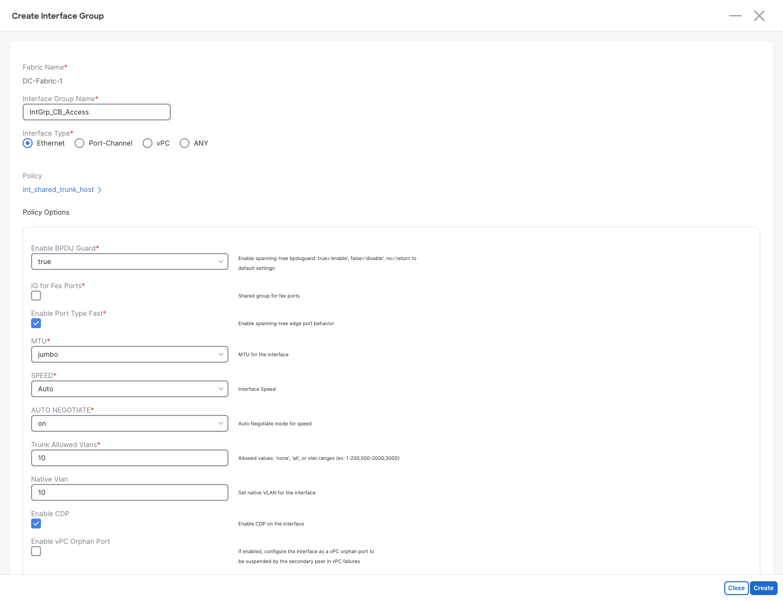 ND NDFC Basics Create Interface Group 2